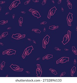 Hand gesture stunning element trendy design vector Illustration colorful background.eps