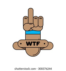 Hand gesture symbol finger