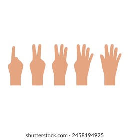 Hand gesture symbol illustration flat design