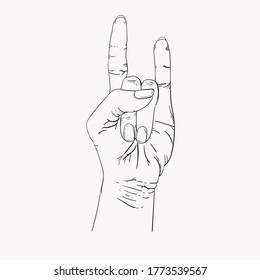 hand gesture symbol of metal