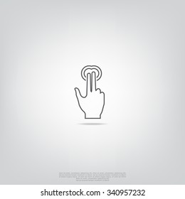 Hand gesture two fingers double tap