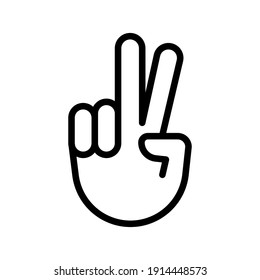 Peace Love Hand Sign Line Fill Stock Vector (Royalty Free) 1684026115 ...