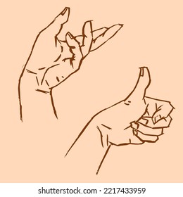 Hand gesture vector for card, illustration, background