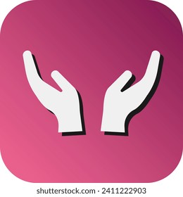 Hand Gesture Vector Glyph Gradient Background Icon For Personal And Commercial Use.
