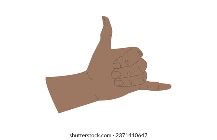 Hand gesture ,Vector illustration in flat style on white background , for different design uses.