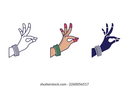 Hand gesture vector illustration icon