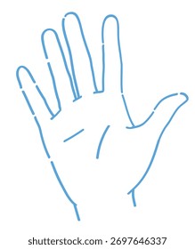 Handgeste. Vektorskizze.