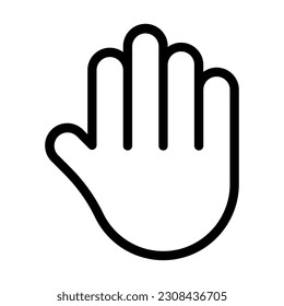 Hand Gesture Vector Thick Line Icon For Personal And Commercial Use.
