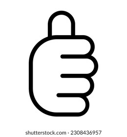 Hand Gesture Vector Thick Line Icon For Personal And Commercial Use.
