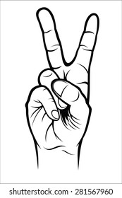 Hand gesture - Victory