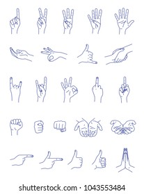 Hand Conversation Vector Icon Set 2 Stock Vector (Royalty Free ...