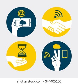 hand gestures design, vector illustration eps10 graphic 