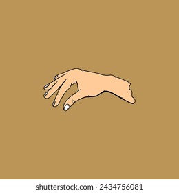 hand gestures give vector illustration