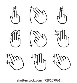 Hand Gestures Icon Set