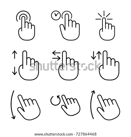 Hand Gestures Icon Set