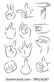 Hand gestures icon vector illustration 