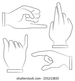 hand gestures sketch