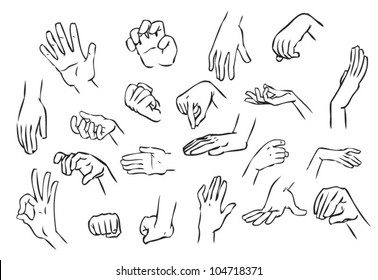 Hand gestures illustration