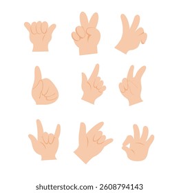 Hand gestures illustration okay hand sign