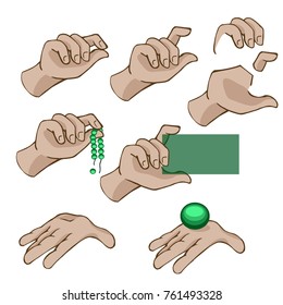 hand gestures to keep the card, keep the subject