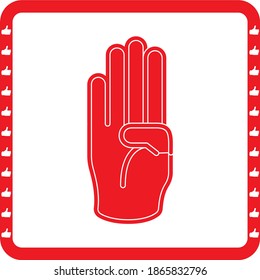 Hand Gestures Line Symbole Vektordesign Symbole Handgesten, grau einzeln auf weißem Hintergrund, Vektorgrafik