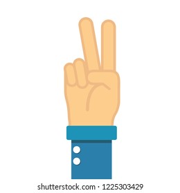 Hand gestures lineal icon.