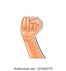 Hand gestures. Numbers.Finger language. Hand gestures illustration. Human vector gestures. White background.
