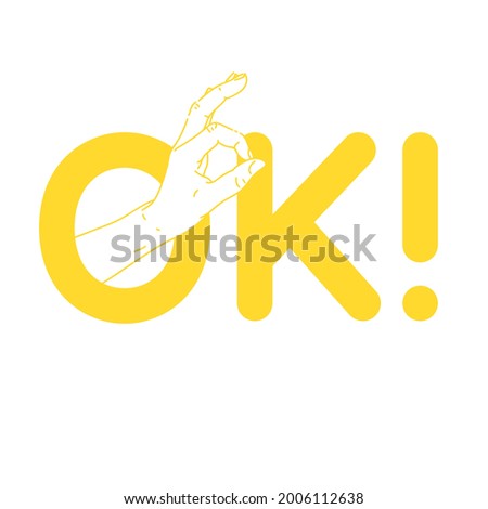 Hand gestures. The hand shows the OK gesture.