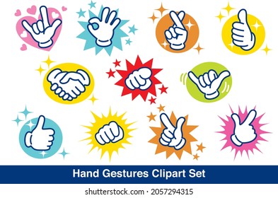 Hand Gestures and Sign Icon Vector