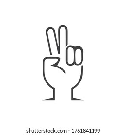  Hand gestures and sign language isolated . Vector illustration of human hands.