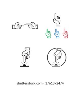  Hand gestures and sign language isolated . Vector illustration of human hands.