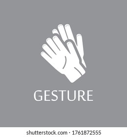  Hand gestures and sign language isolated . Vector illustration of human hands.