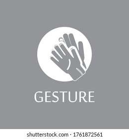  Hand gestures and sign language isolated . Vector illustration of human hands.