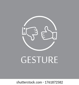  Hand gestures and sign language isolated . Vector illustration of human hands.