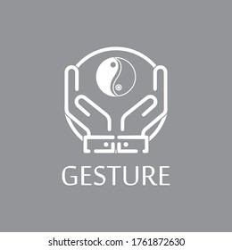  Hand gestures and sign language isolated . Vector illustration of human hands.