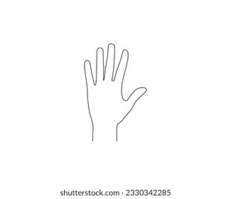 Hand gestures and sign language thin line icon.Isolated vector illustration of human hands.Hand icon vector, female hand logos in a minimal linear style.logo illustration.isolated on white background.