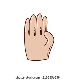 Hand gestures sign for smartphone touch technology, people connection. Vector illustration 