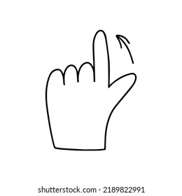 Hand gestures sign for smartphone touch technology, people connection. Vector illustration 