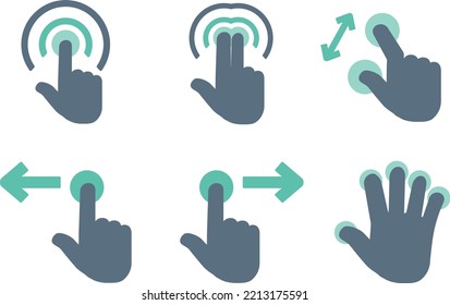 hand gestures sign vector set