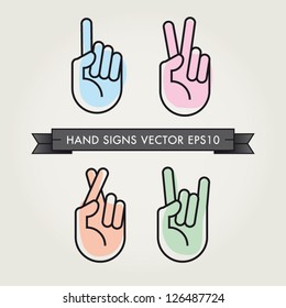 hand gestures, signals and signs