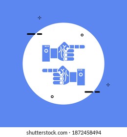Hand gestures simple illustration. Easy to edit with vector file. Simple illustration can be used for icon, logo. Body gesture concept.