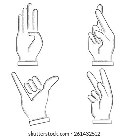 hand gestures sketch