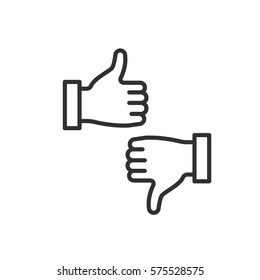 hand gestures thumbs up and down