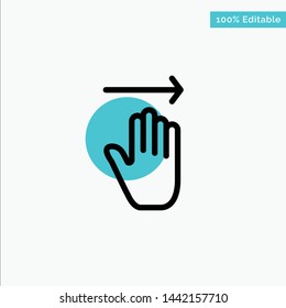 Hand Gestures  turquoise highlight circle point Vector icon