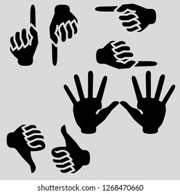 hand gestures vector icons