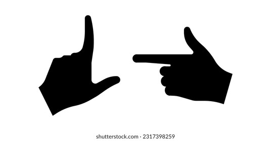 Gestos de mano, conjunto de ilustraciones vectoriales, conteo de dedos, palmas gestantes, mano señaladora, comunicación, pose y gesto