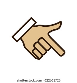Hand gesturing symbol