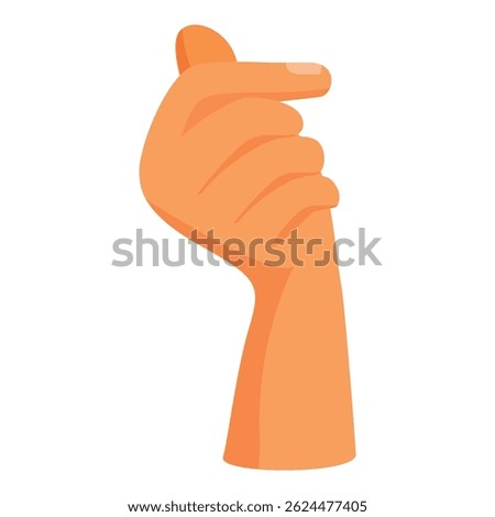 Hand is gesturing, with thumb and index finger nearly touching, to indicate a small amount of something
