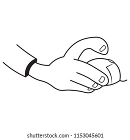 hand getting ready to click on the mouse button by finger action on the website app software