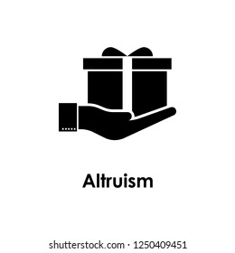 hand, gift, altruism icon. One of the business collection icons for websites, web design, mobile app